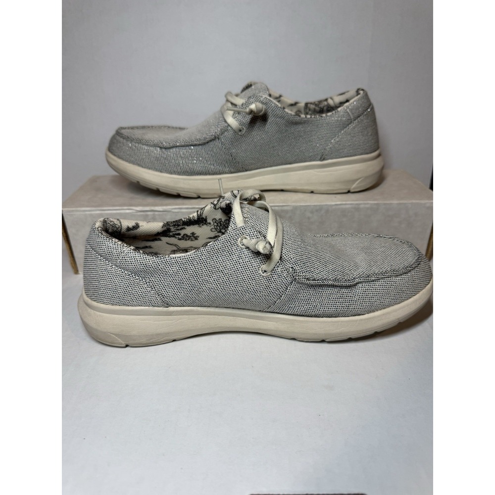 Ariat Spitfire Cruiser Shoes Men's 10B Gray Canvas Moc Toe Western Casual